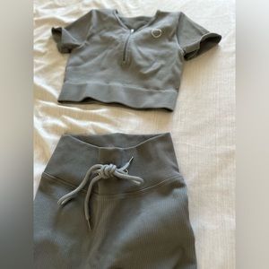 Two piece grey workout set